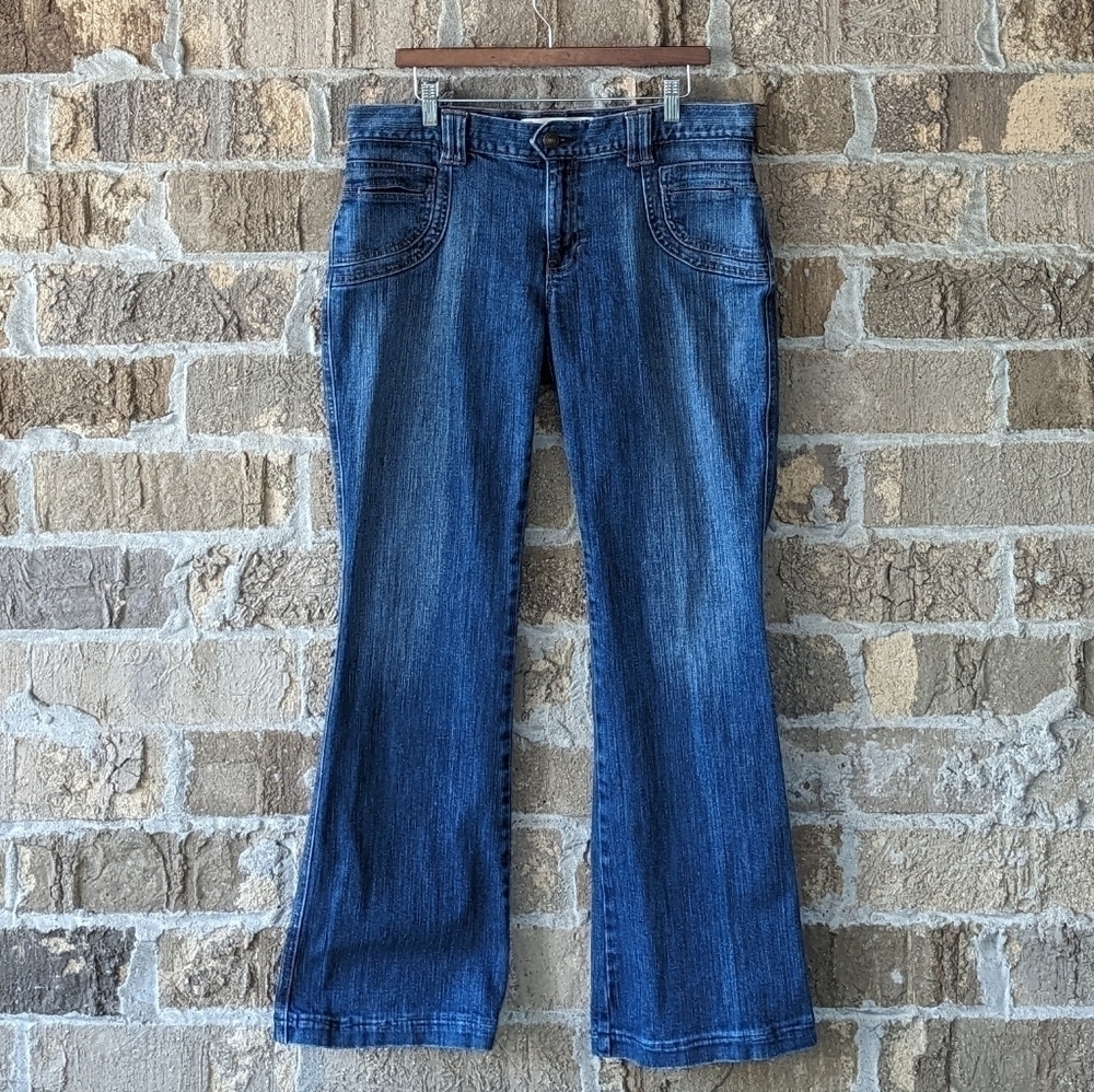 Vintage Y2K Flare Gap Factory Blue Jeans Size 14 Reg